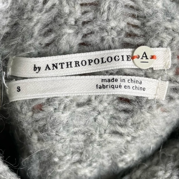 Anthropologie Sweater Womens Small Bia Mock Neck Waffle Knit Alpaca Cozy Tunic - Picture 7 of 8